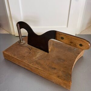 Antique Primitive Tobacco Cutter Food Chopper w/ Hand Forced Wrought Iron Blade